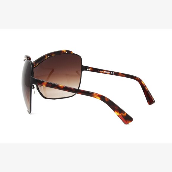 Just Cavalli Women\'s Sunglasses Shield Frame JC504S 52F Black/Tortoise NWT